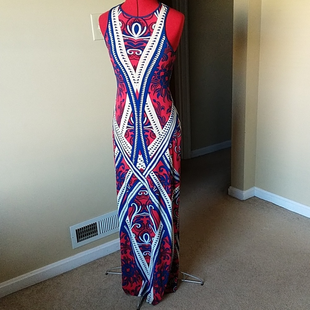 Tribal Print Maxi Dress
